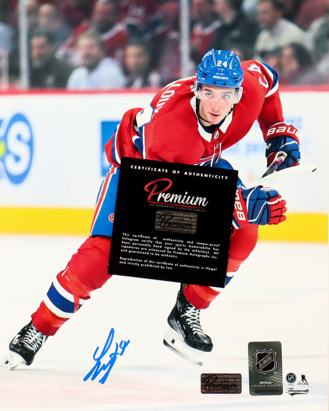 Logan Mailloux Signed Canadiens 8x10 Photo (Premium Autographs)