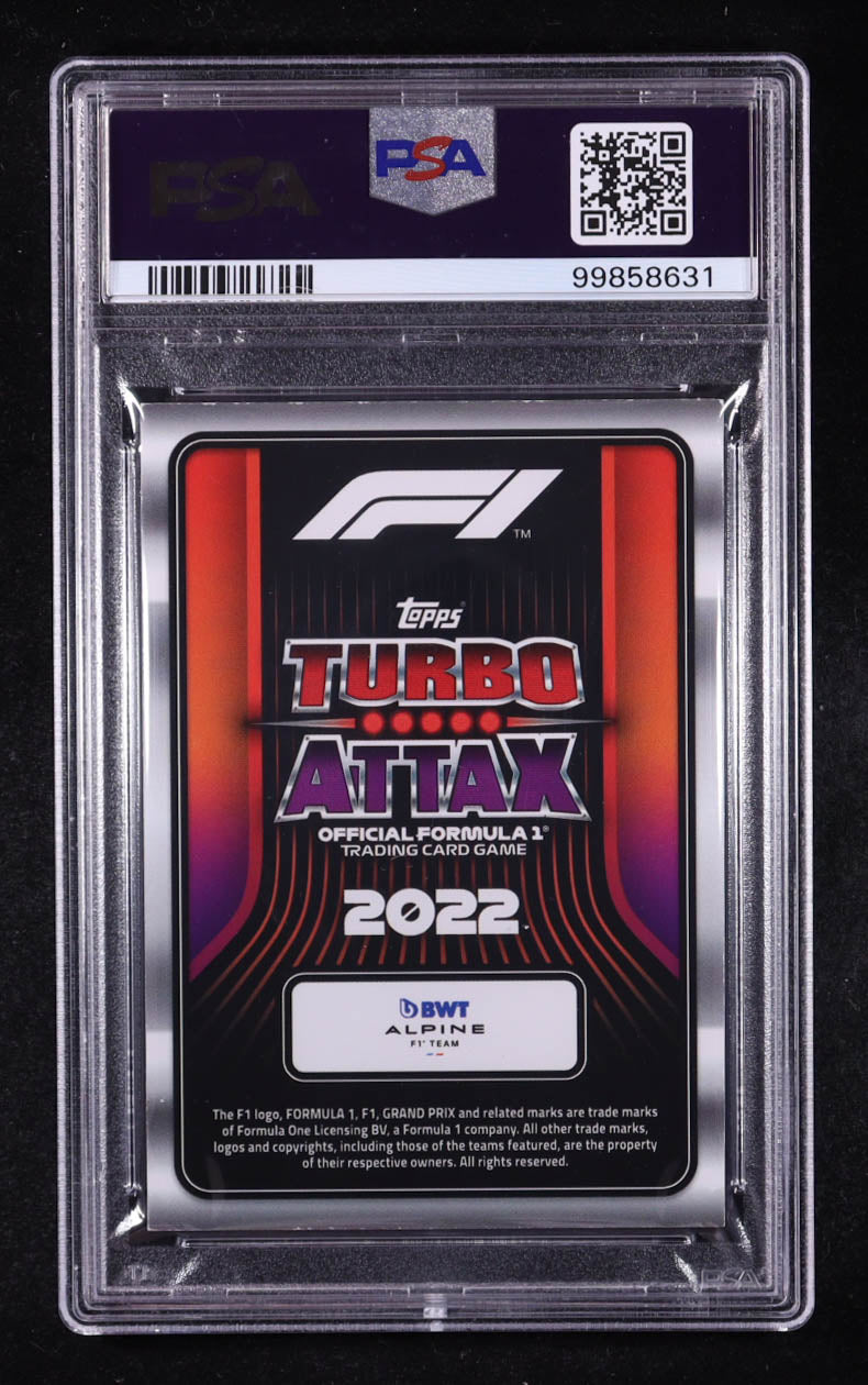 Esteban Ocon Signed 2022 Topps F1 Turbo Attax #308 (PSA) Autograph Graded PSA Authentic