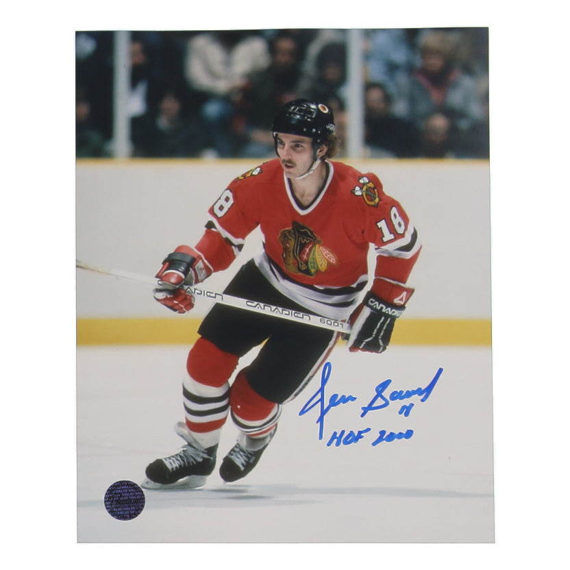 Denis Savard Signed Blackhawks 8x10 Photo Inscribed "HOF 2000" (Premium Autographs)