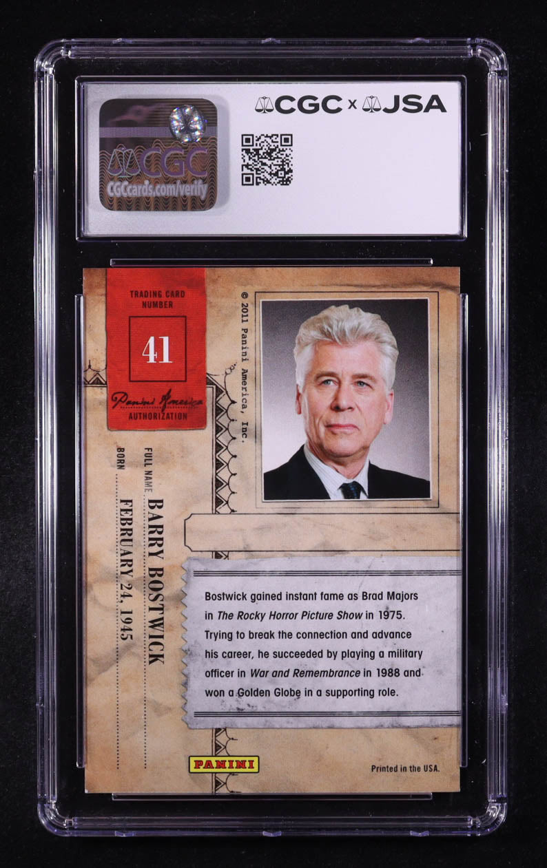 Barry Bostwick Signed 2011 Panini Americana #41 (CGC 8.5 | Auto 10)