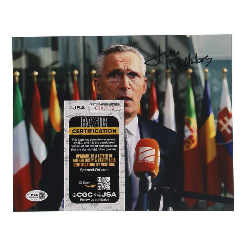 Jens Stoltenberg Signed 8x10 Photo (JSA)