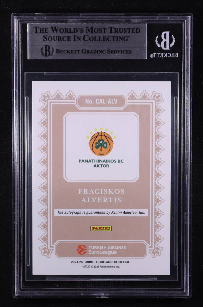Fragiskos Alvertis 2024-25 Panini Turkish Airlines EuroLeague Calligraphy Signatures #CALALV (BGS 9)