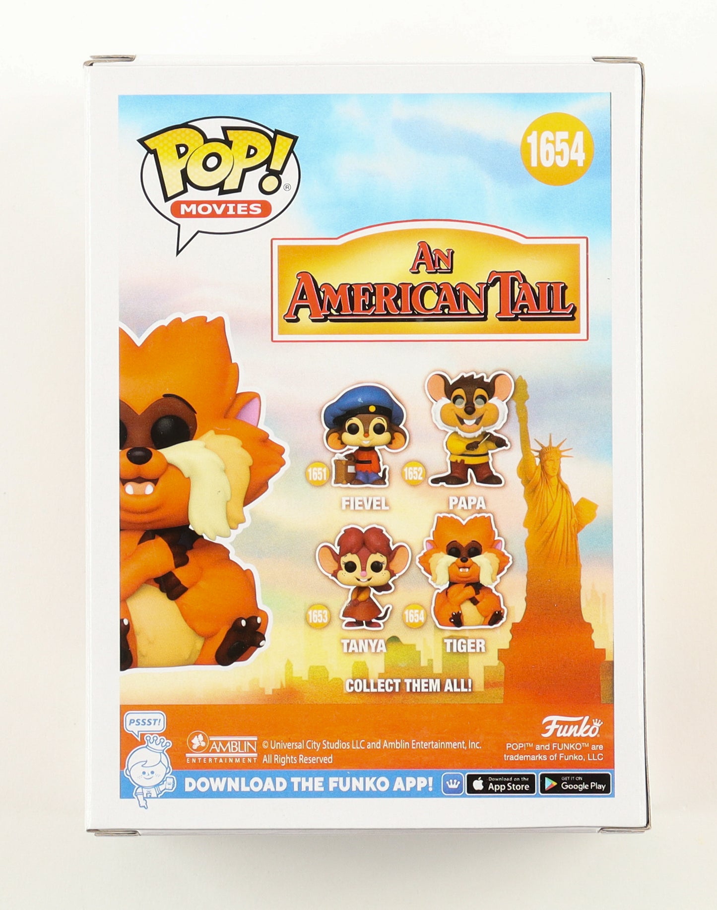 Don Bluth Signed (JSA) "An American Tail" #1654 Tiger Funko Pop! Vinyl Figure - JSA Witnessed