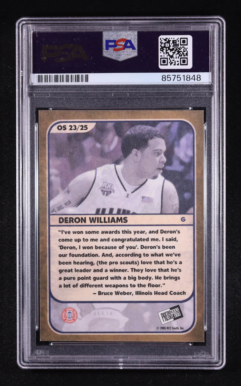 Deron Williams Signed 2005 Press Pass Old School #OS RC #23/25 (PSA) Rookie Card | Autograph Graded PSA Authentic | Serially Numbered #23 / 25