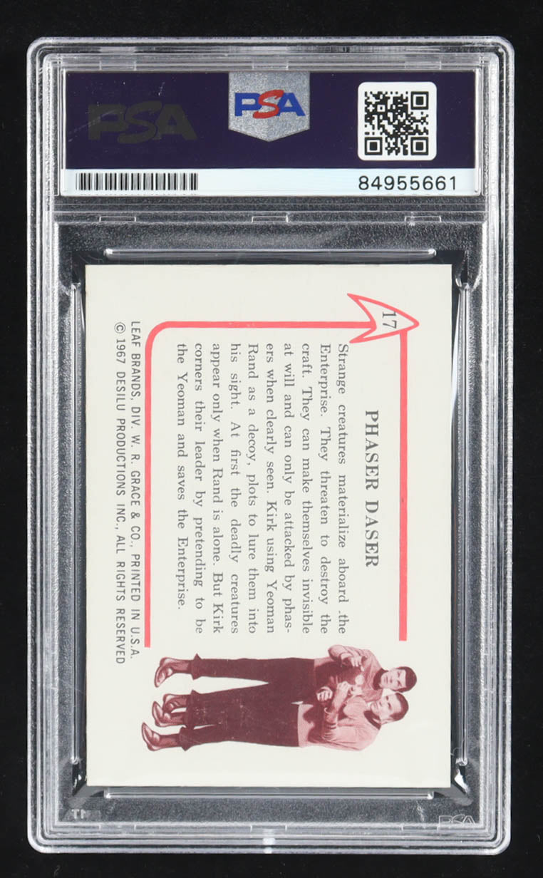 William Shatner Signed 1967 Leaf Star Trek #17 (PSA | Auto Grade 10) - Captain Kirk