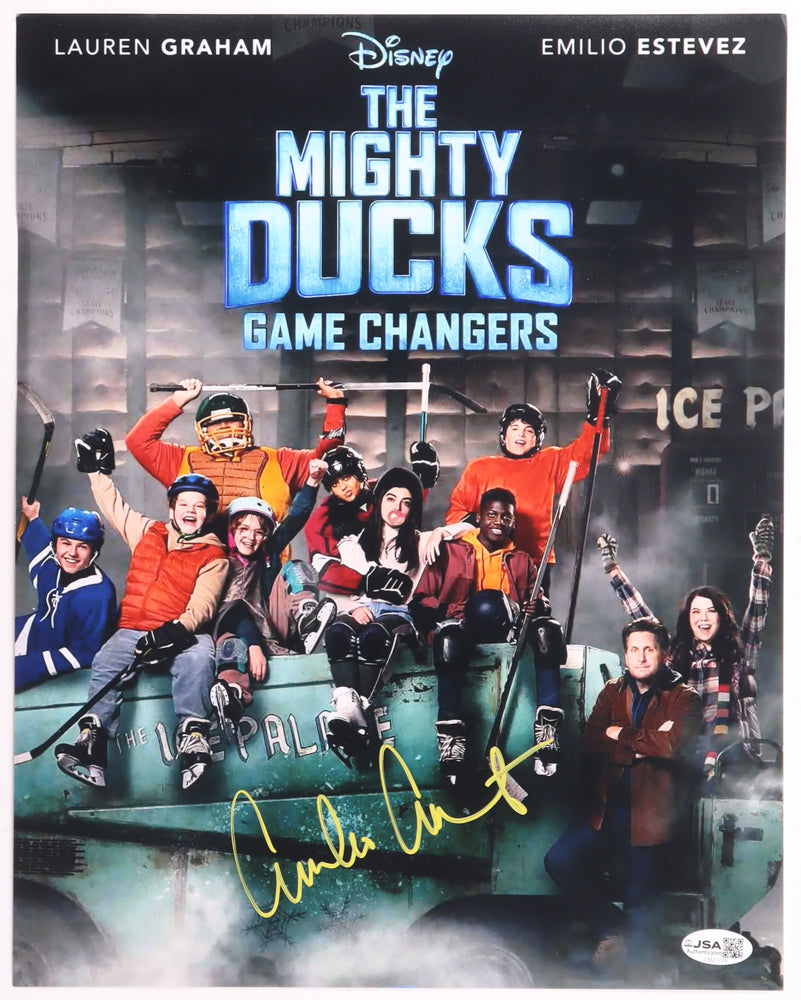 Emilio Estevez Signed (JSA) "The Mighty Ducks: Game Changers" 11x14 Photo