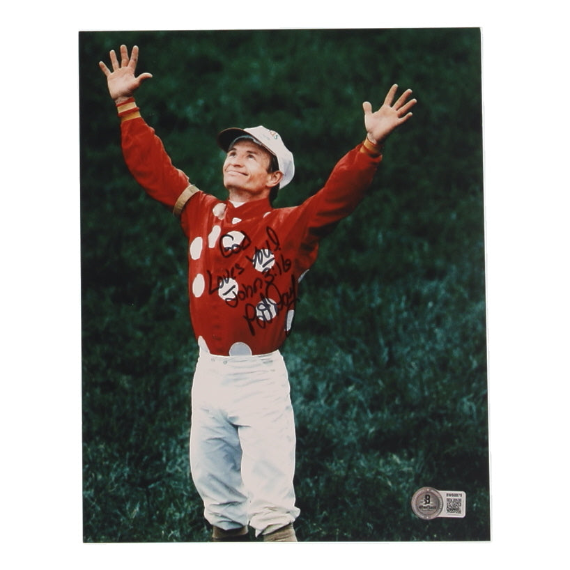 Pat Day Signed (Beckett) 8x10 Photo Inscribed "God Loves You!" - Horse Racing Jockey