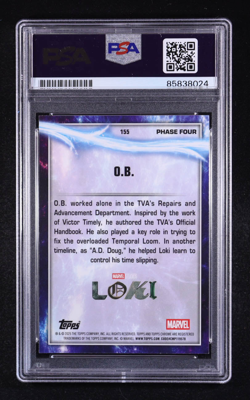 Ke Huy Quan Signed O.B. 2025 Topps Chrome Marvel Studios #155 (PSA) Autograph Graded PSA Authentic