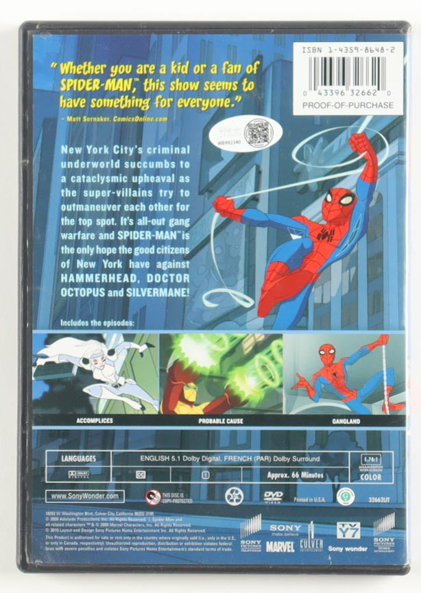 Josh Keaton Signed (JSA) "The Spectacular Spider-Man" DVD Sleeve - JSA Witnessed
