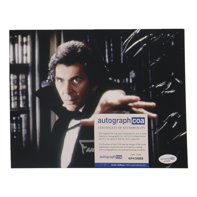 Frank Langella Signed "Dracula: A Love Story" 8x10 Photo (AutographCOA)