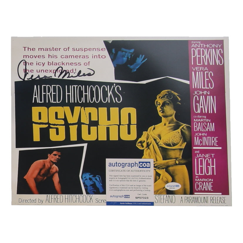Vera Miles Signed "Psycho" 11x14 Photo (ACOA) - Lila Crane