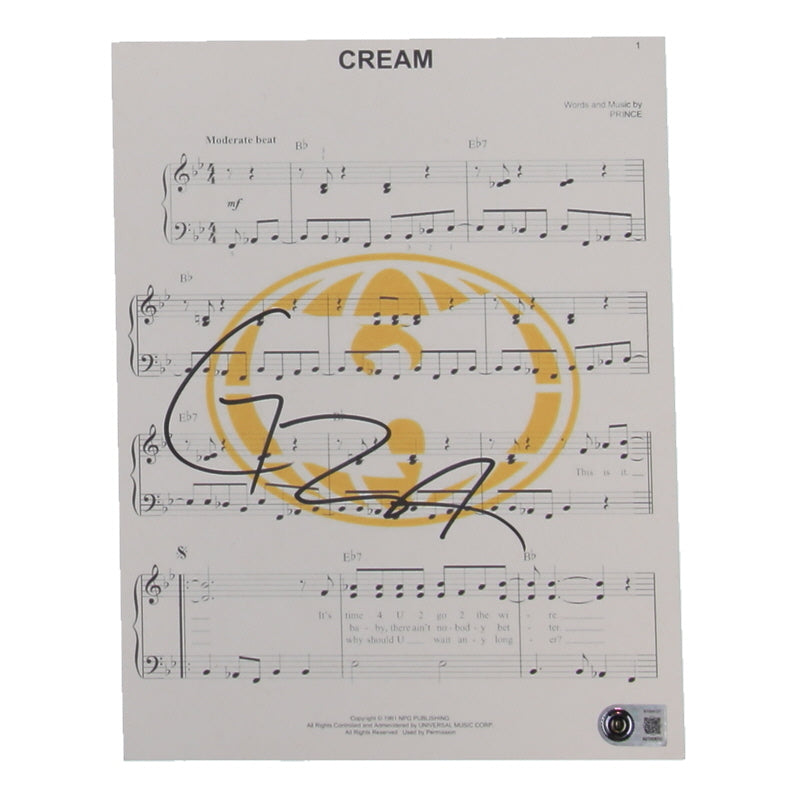 GZA Signed Signed "Cream" 8x10 Music Sheet (Beckett) - Wu-Tang Clan