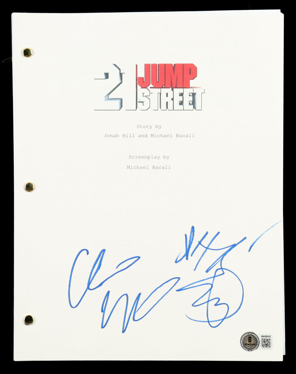 Phil Lord & Christopher Miller Signed (Beckett) "21 Jump Street" Full Script Replica - Directors