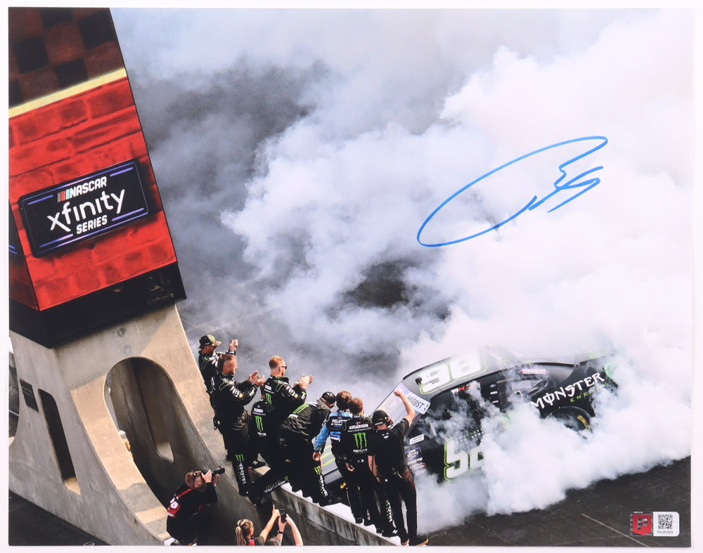 Riley Herbst Signed Nascar 2024 Indy Win 11x14 Photo (PA)