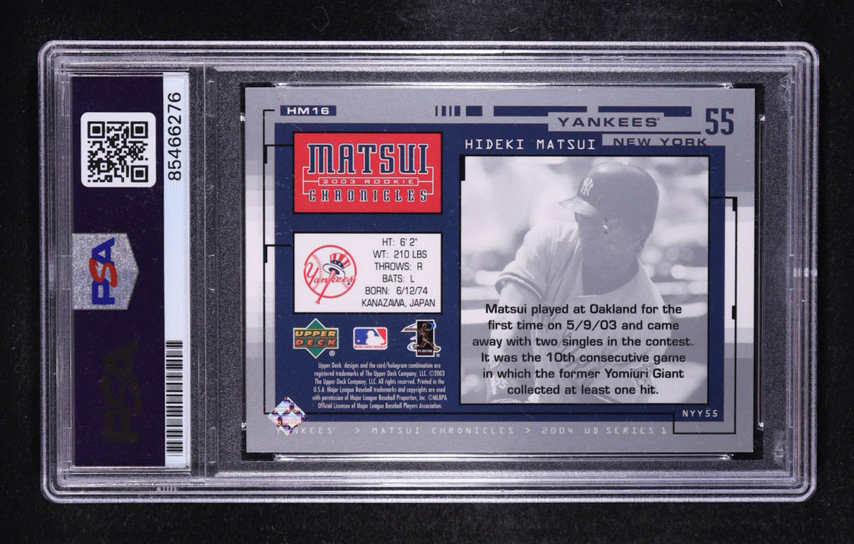 Hideki Matsui Signed 2003 Upper Deck Matsui Chronicles #HM16 RC (PSA | Autograph Graded PSA 10) - Rookie Card