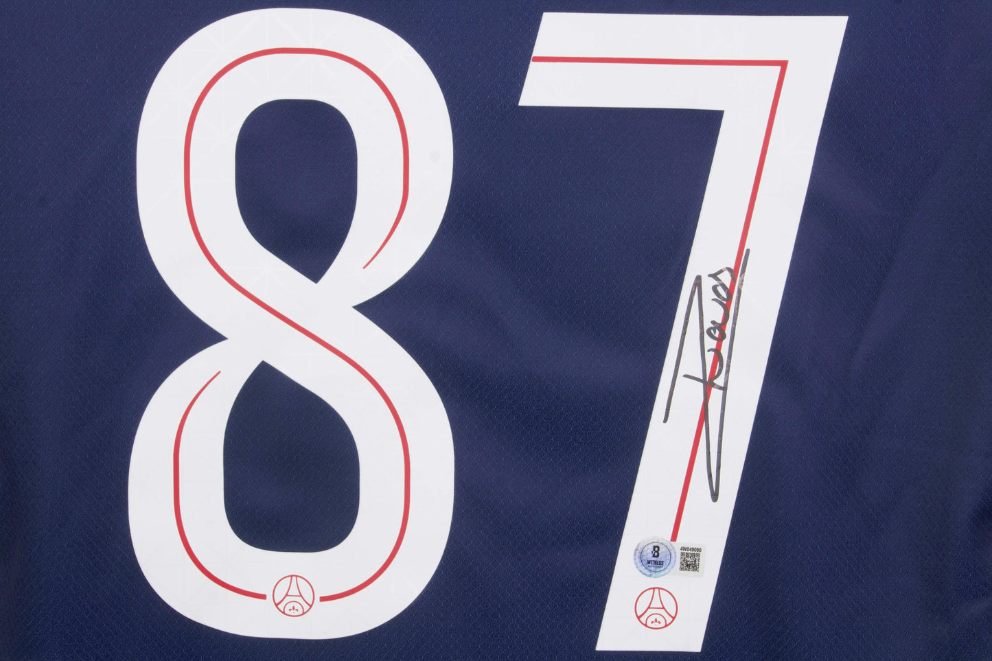 Joao Neves Signed (Beckett) Paris Saint-Germain Nike Authentic Jersey