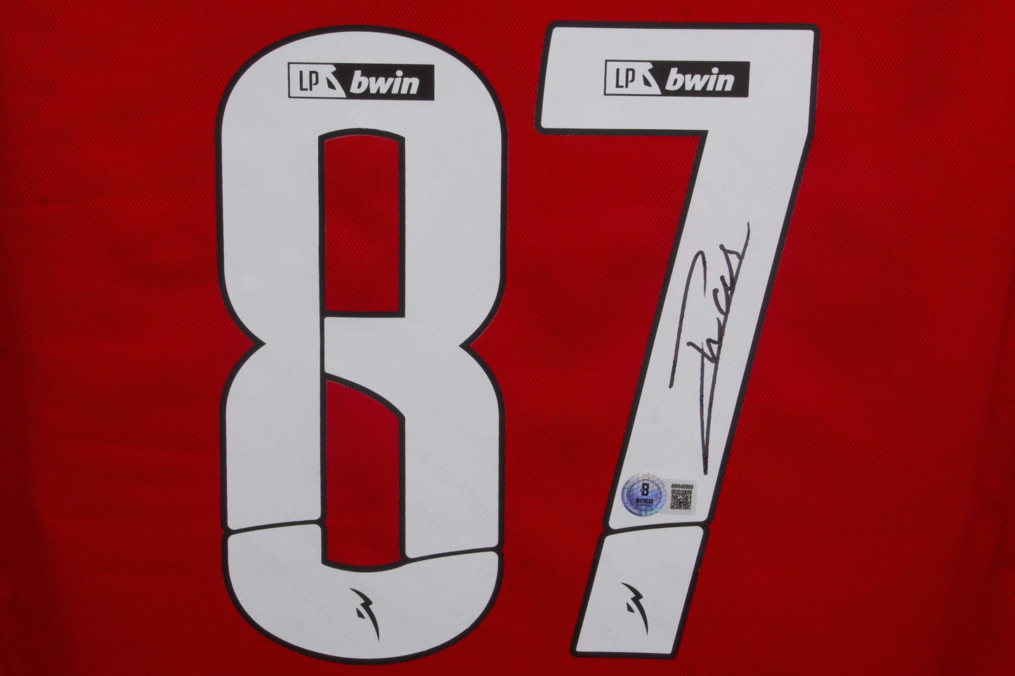 Joao Neves Signed S.L Benfica Adidas Authentic Jersey (Beckett)