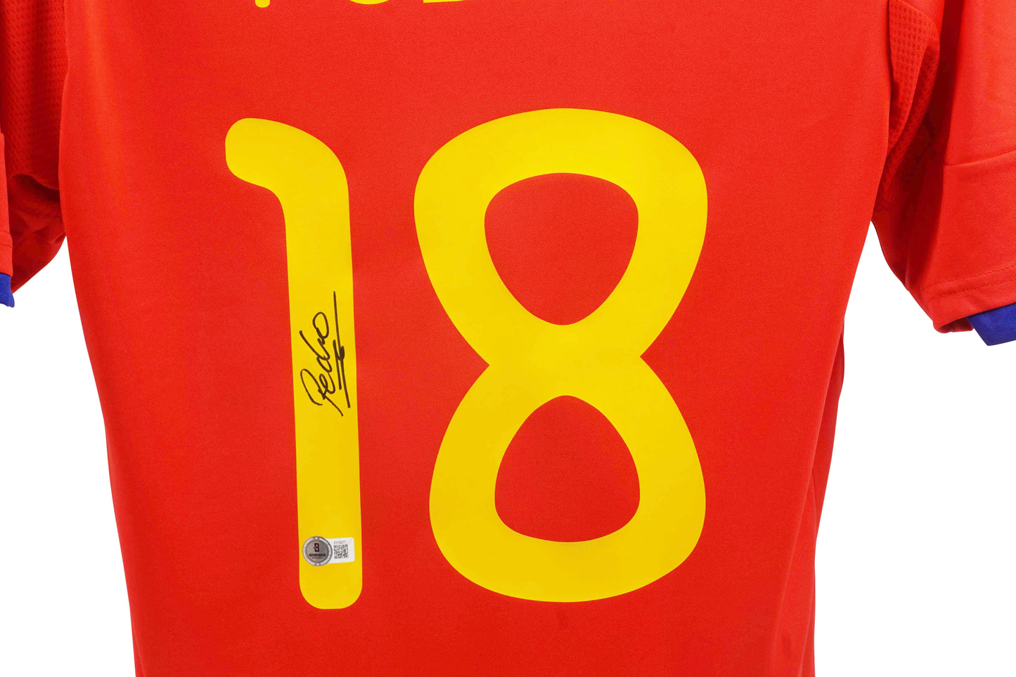 Pedro Signed Spain Adidas Authentic Jersey (Beckett)