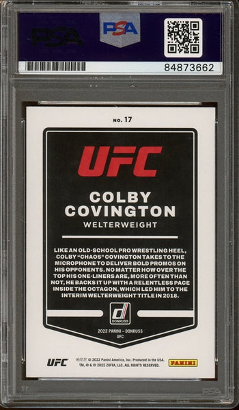 Colby Covington Signed 2022 Panini Donruss UFC Fighting Card #17 (PSA/DNA Encapsulated)