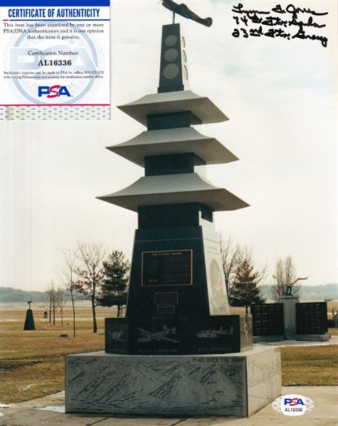 Captain Lynn F. Jones "74th Ftr. Squadron - 23rd Ftr. Group" Signed (PSA) Vietnam War Memorial 8x10 Photo (PSA/DNA COA)