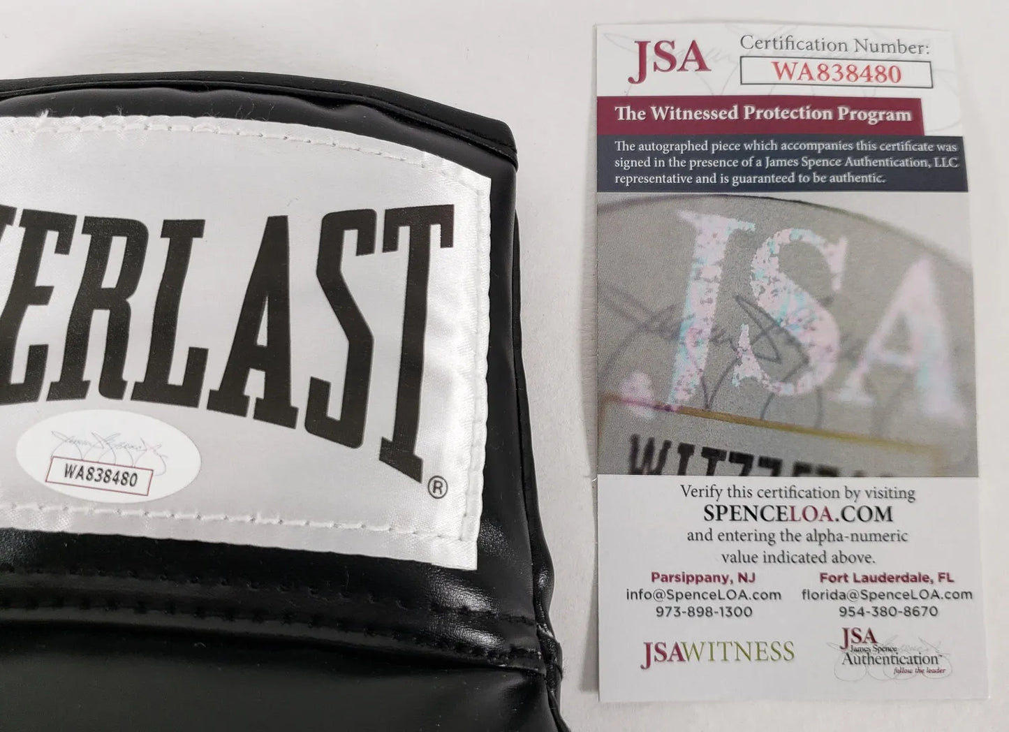 Ray ‘Boom Boom’ Mancini Signed Black Everlast Boxing Glove (JSA Witness COA)