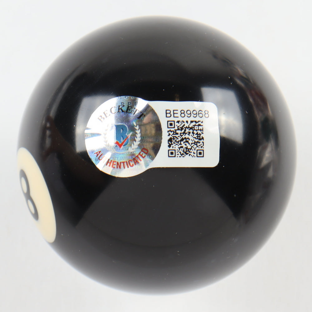 Willie Mosconi Signed (Beckett) #8 Billiard Ball Inscribed "Hustler" - Mr. Pocket Billiards