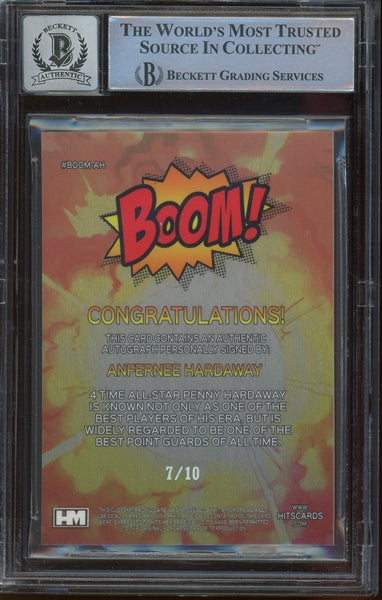 Anfernee Hardaway 2023 HITS Memorabilia Boom Silver Basketball Card #BOOMAH - Auto Graded 10 (BAS Witness Encapsulated)