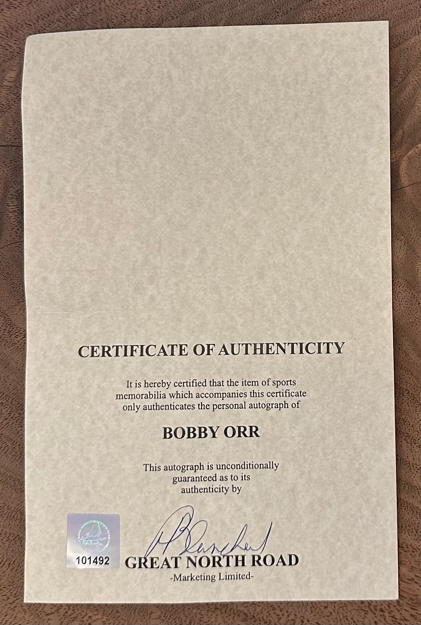 Bobby Orr Signed Canada Cup (Orr) Official Bobby Orr Hologram & COA
