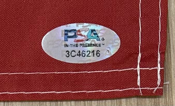 Robert O'Neill Signed 18x30 American Flag Inscribed "Never Quit!" (PSA) U.S. Navy SEAL Who Killed Osama Bin Laden