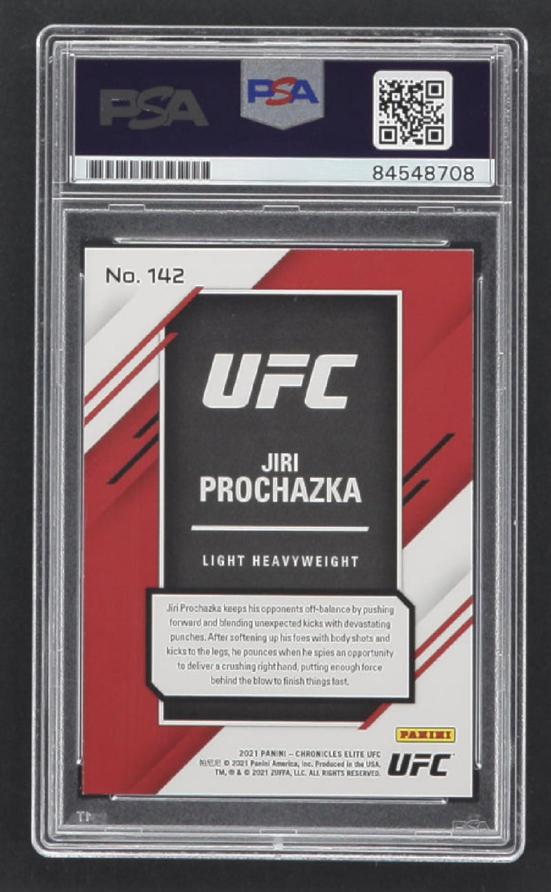 Jiri Prochazka Signed 2021 Elite UFC #142 RC (PSA) - Rookie Card