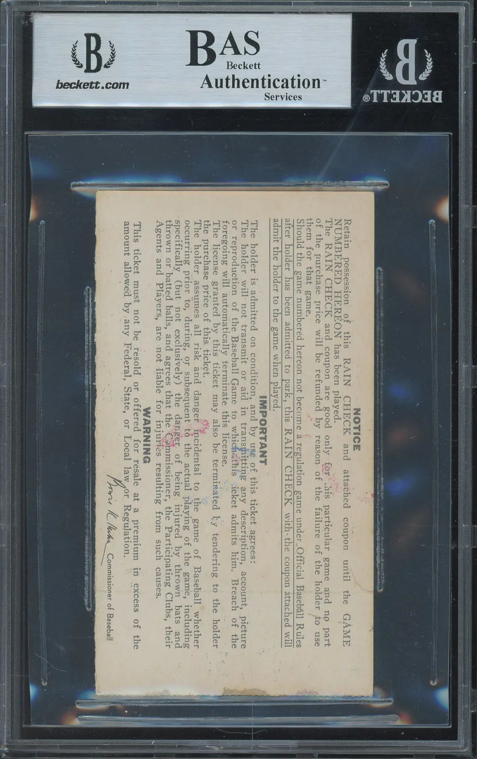 Jim Palmer Signed October 10, 1970 World Series Game 1 Ticket Stub Reds vs. Dodgers (Beckett Encapsulated)