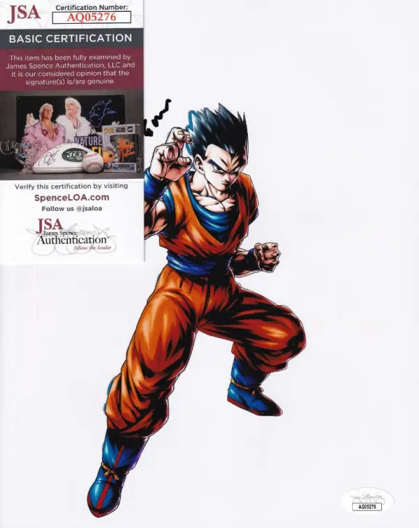 Kyle Hebert Signed Dragonball Z 8×10 Photo (JSA COA)