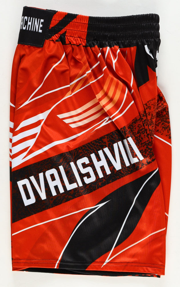 Merab Dvalishvili Signed (Beckett) "The Machine" Custom Fight Shorts - Beckett Witnessed