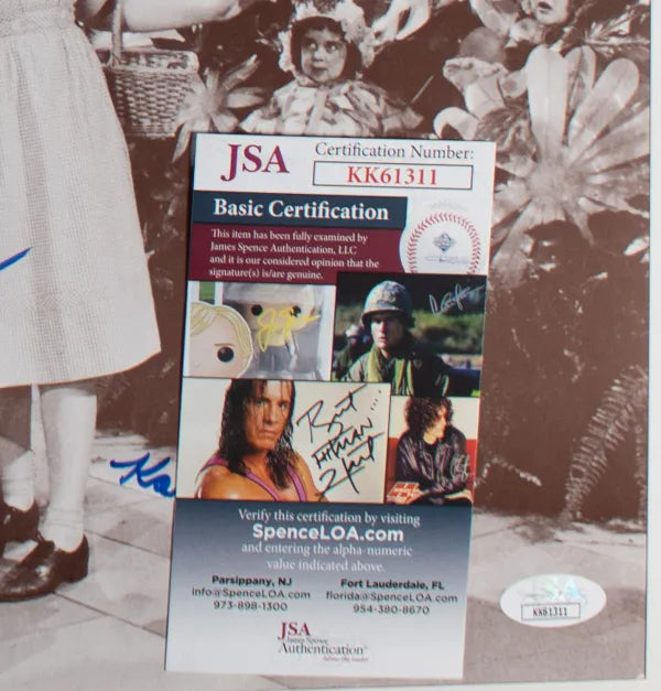 Ruth Duccini, Jerry Maren, Donna Stewart Hardaway, Mickey Carroll & Karl Slover Signed (JSA COA)‘ Wizard of Oz’ 11×14 Photo