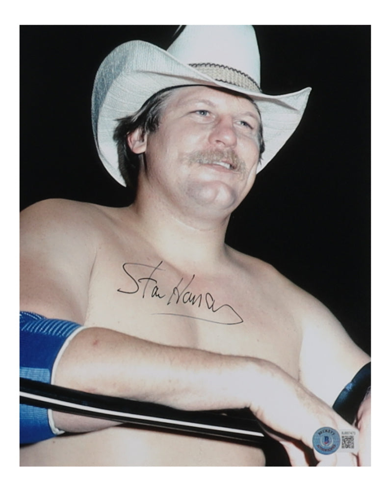 Stan Hansen Signed WWE 8x10 Photo (Beckett)