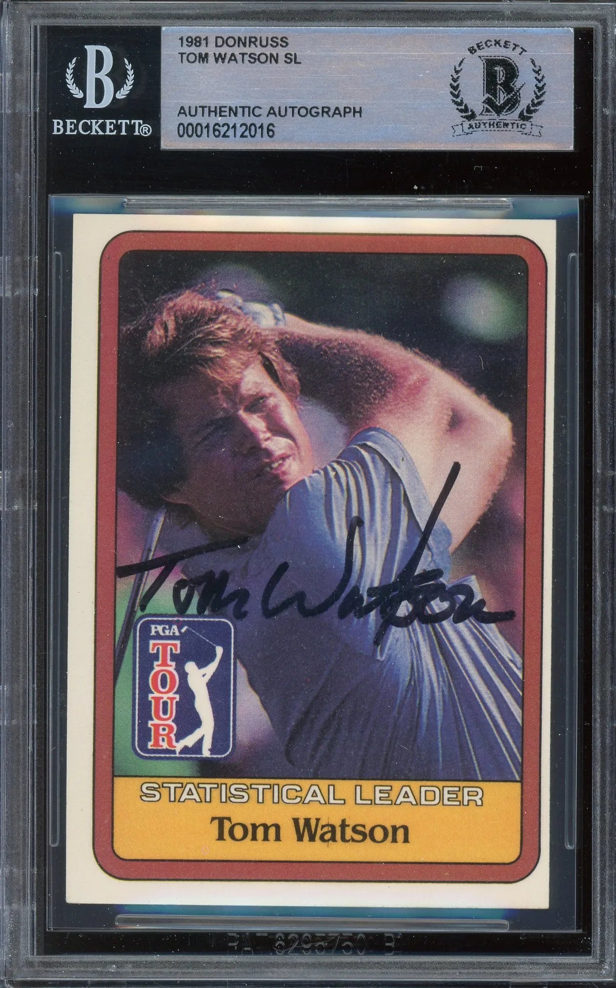 Tom Watson Signed 1981 Donruss Statistical Leaders Rookie Card (BAS) - RC