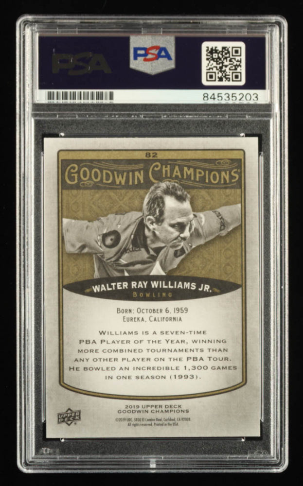 Walter Ray Williams Jr. Signed 2019 Upper Deck Goodwin Champions #82 (PSA)