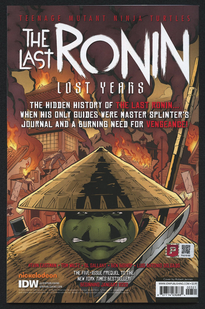Kevin Eastman Signed "Teenage Mutant Ninja Turtles" Issue #3 Cover B IDW Comic Book (PA COA)