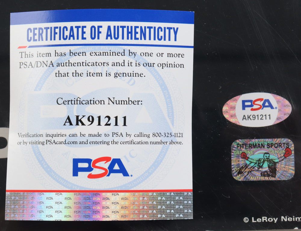 Mike Tyson Signed (PSA) 2002 "Lewis Tyson Is On" 25x31 Original LeRoy Neiman Fight Poster (PSA & Tyson)