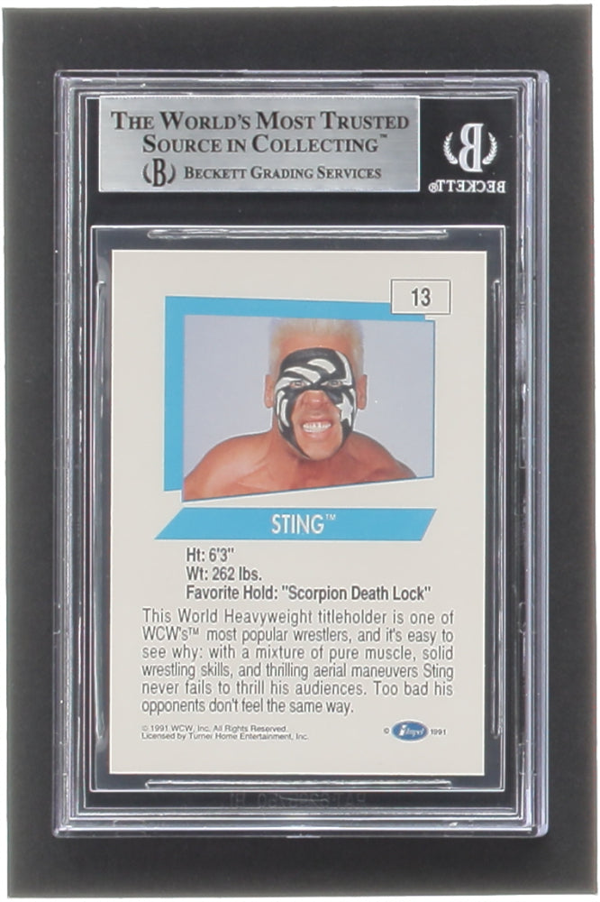 Sting Signed 1991 Impel WCW #13 (BGS)