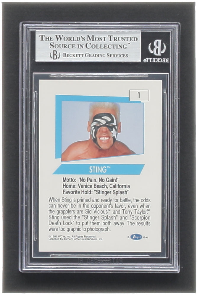 Sting Signed 1991 Impel WCW #1 (BGS)