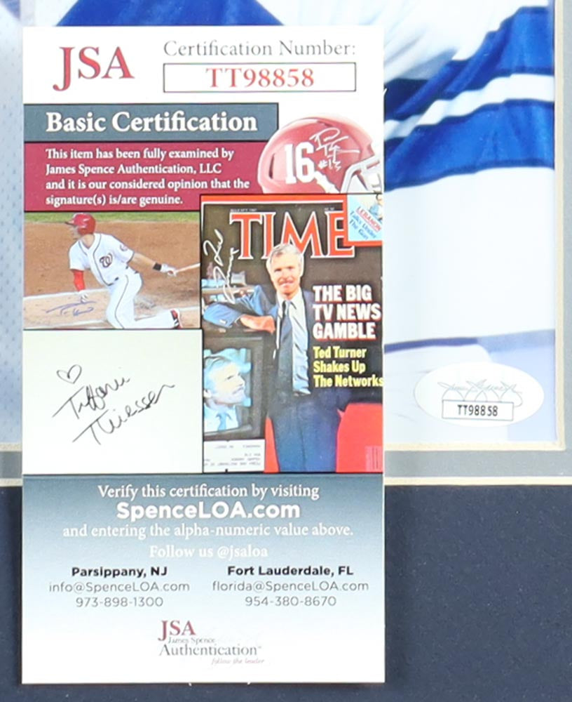 Mel Renfro Signed Cowboys Custom Framed Photo Inscribed "HOF 96" (JSA)