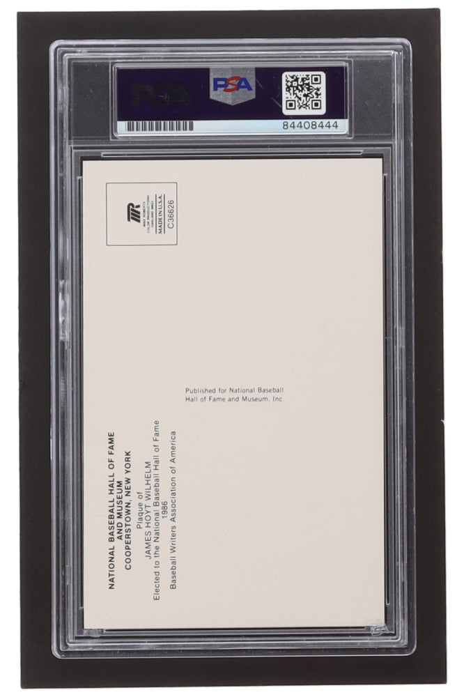 Hoyt Wilhelm Signed Hall of Fame Postcard - Autograph Graded (PSA) 10
