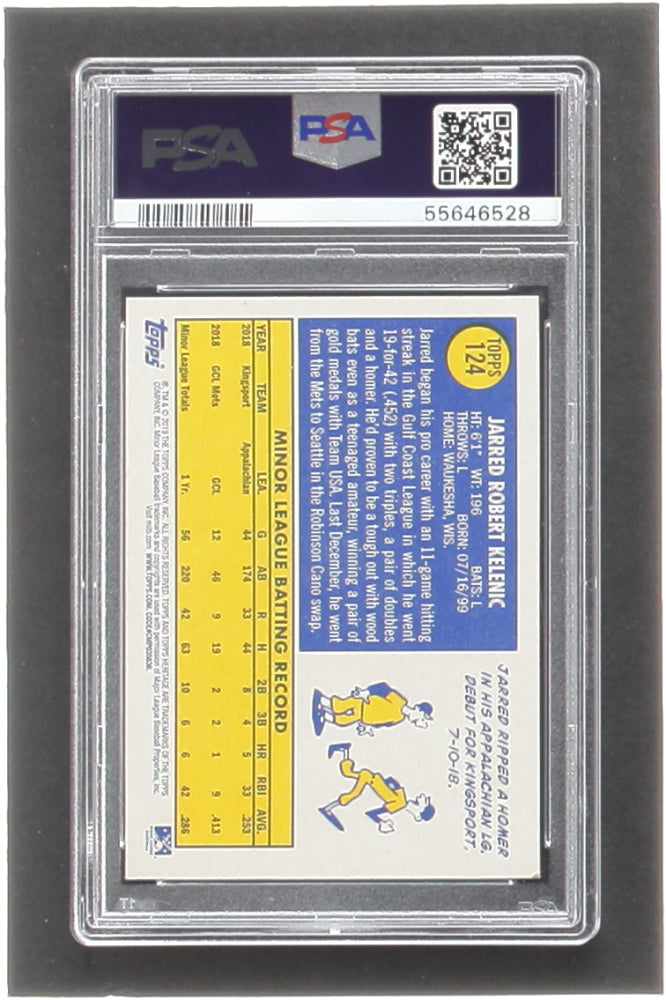 Jarred Kelenic Signed 2019 Topps Heritage Minors #124 RC (PSA | Autograph Graded PSA 10) - Rookie Card