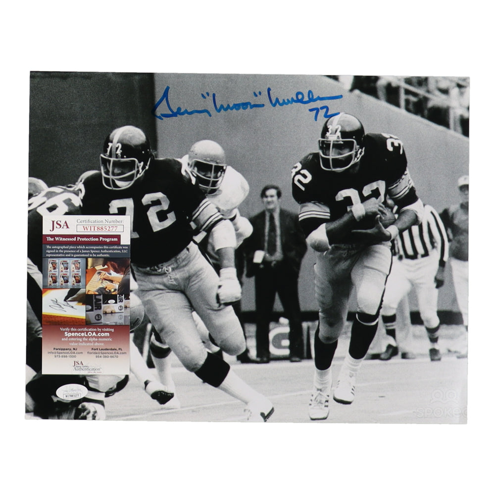 Gerry "Moon" Mullins Signed (JSA) Steelers 11x14 Photo - JSA Witnessed
