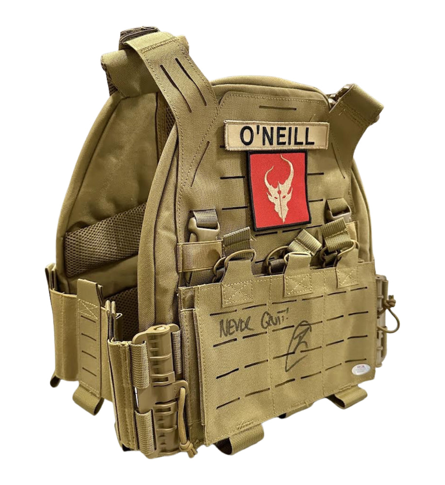 Robert O'Neill Signed (PSA) Navy SEAL Tactical Vest Inscribed "Never Quit!"