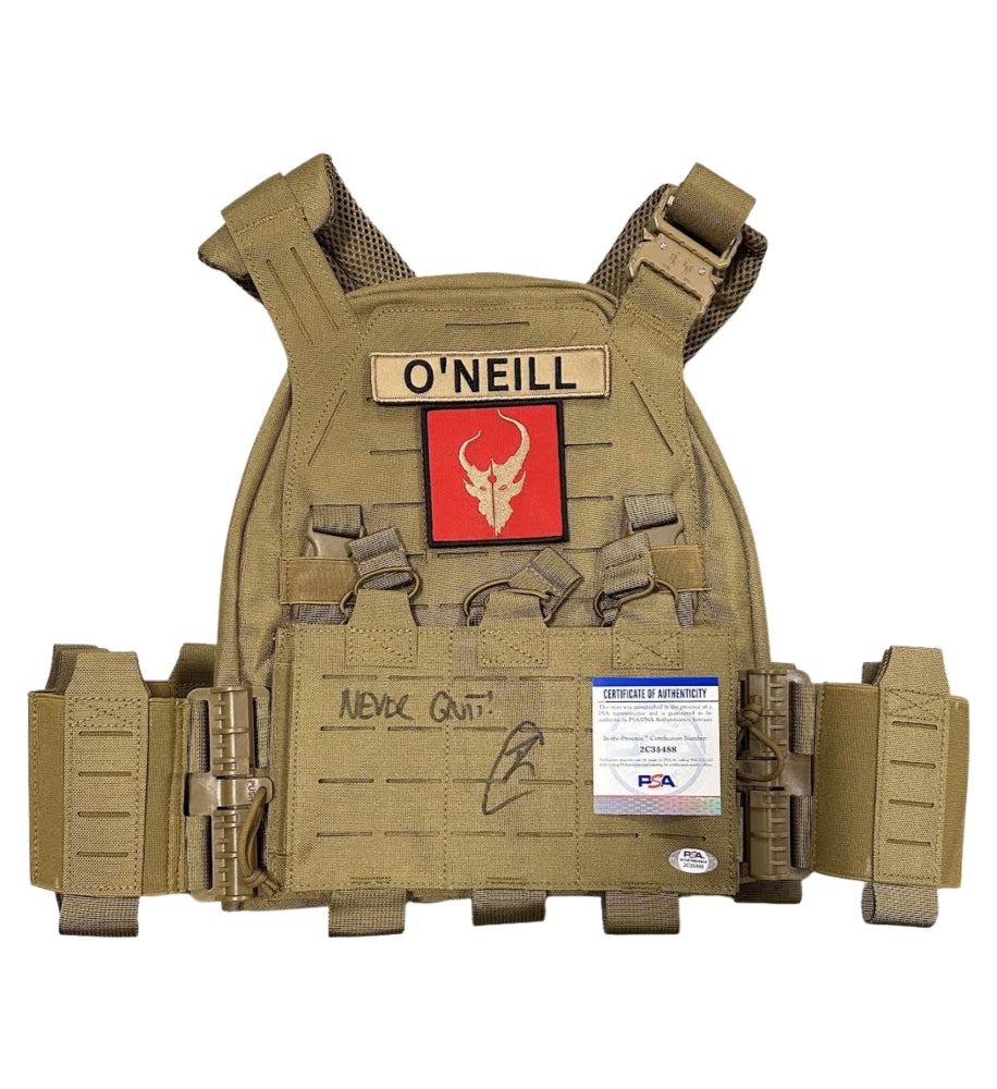Robert O'Neill Signed (PSA) Navy SEAL Tactical Vest Inscribed "Never Quit!"