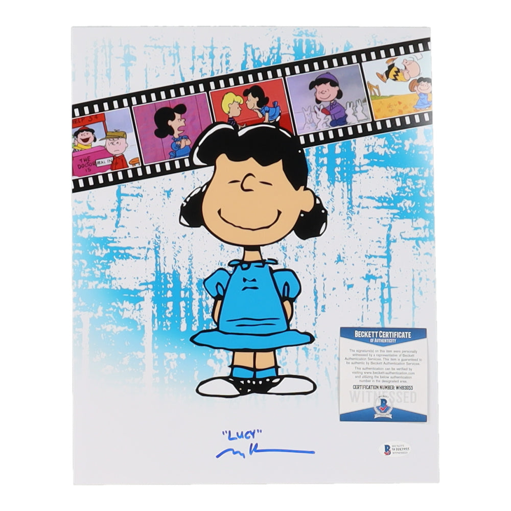Melanie Kohn Signed "Charlie Brown" 11x14 Photo (Beckett) Lucy Van Pelt