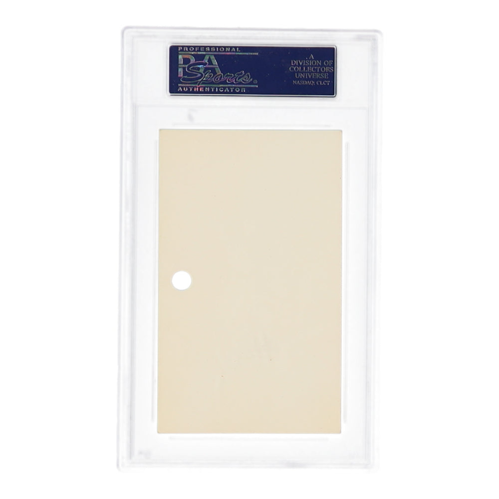 George Armstrong Signed Index Card (PSA)