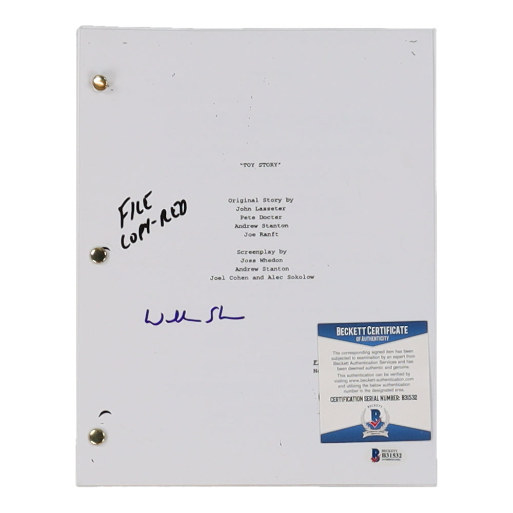 Wallace Shawn Signed "Toy Story" Movie Script (Beckett) Rex
